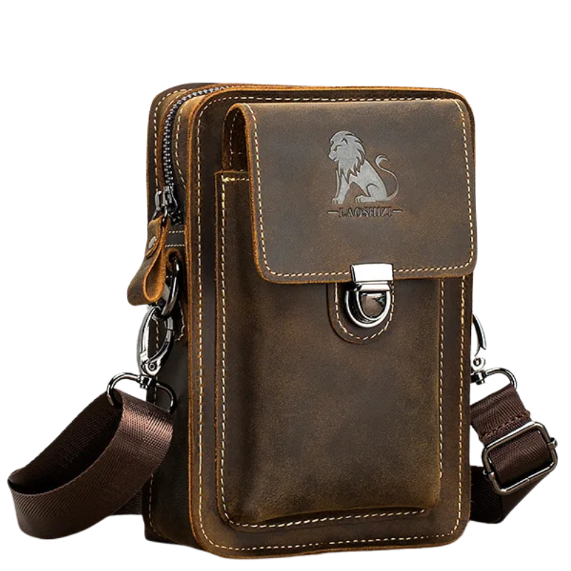 Men's Genuine Leather Crossbody Multi-Functional Belt & Waist Bag