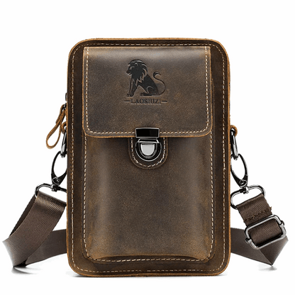 Men's Genuine Leather Crossbody Multi-Functional Belt & Waist Bag
