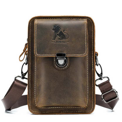 Men's Genuine Leather Crossbody Multi-Functional Belt & Waist Bag