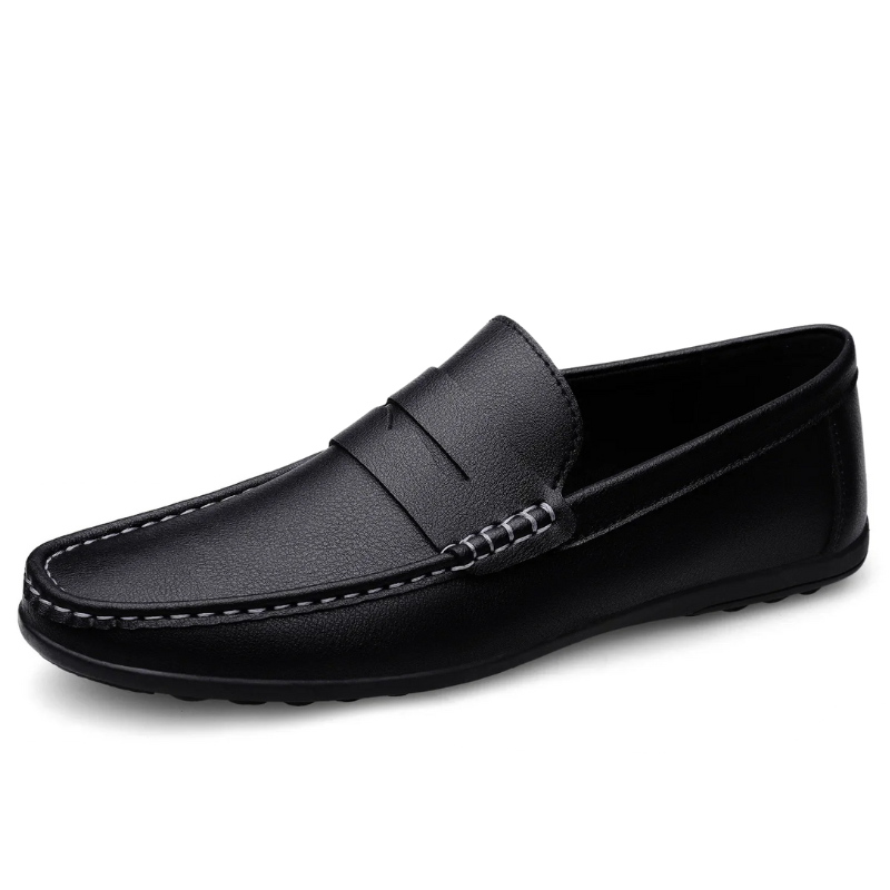 Trendy Casual Flat Men’s Summer Leather Driving Loafers