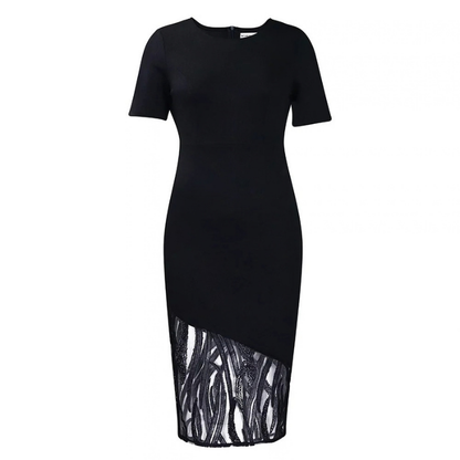 Elegant Lace Detail Pencil Dress