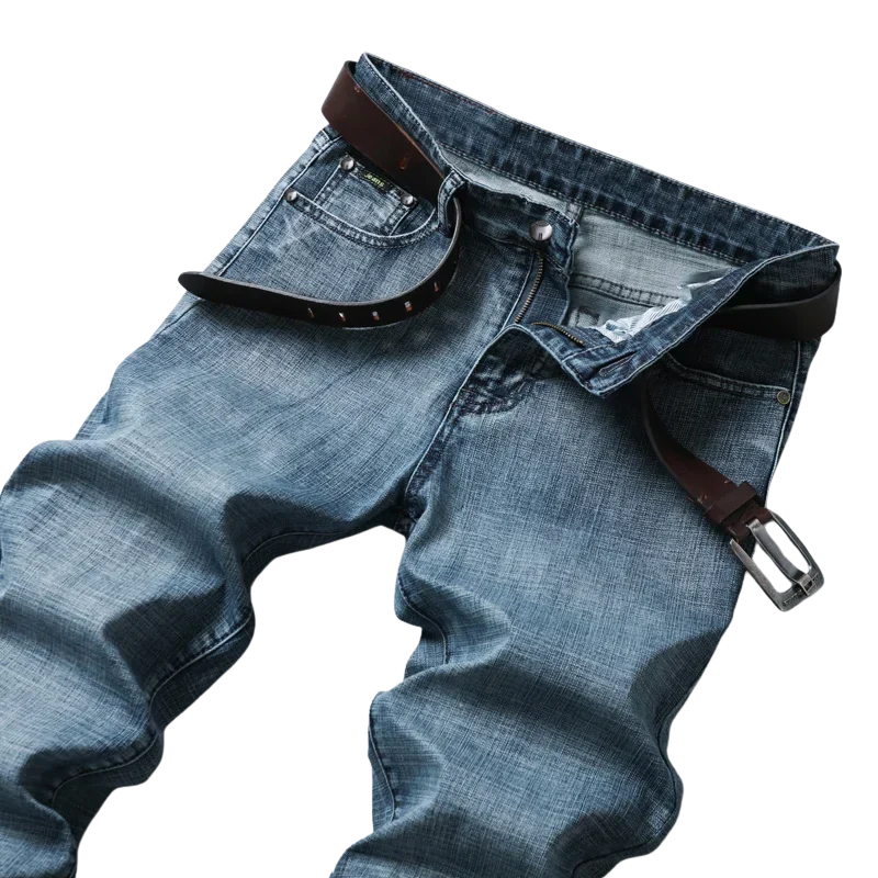 Classic Look Stylish Straight Fit Ripped Jeans for Men