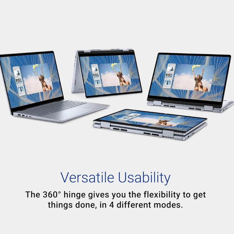 Dell Inspiron 14” 2-in-1, i5, Upto 40GB RAM, Upto 2TB SSD, Touch, Ice Blue