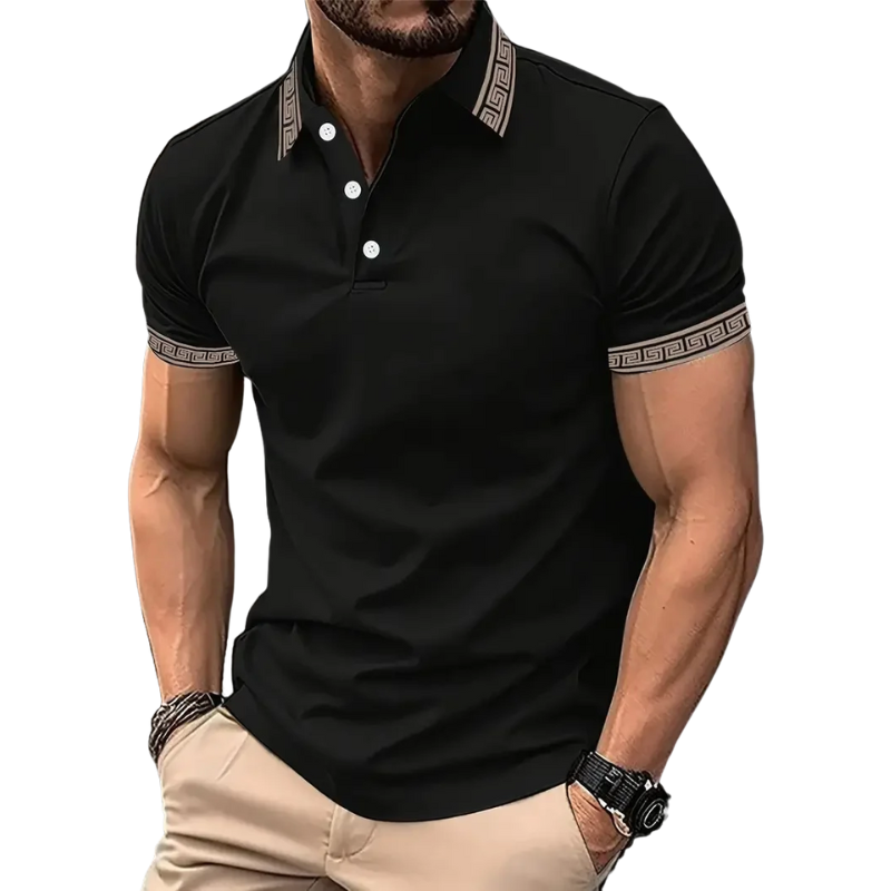 Casual Men’s Breathable Summer Business Solid Polo Shirt