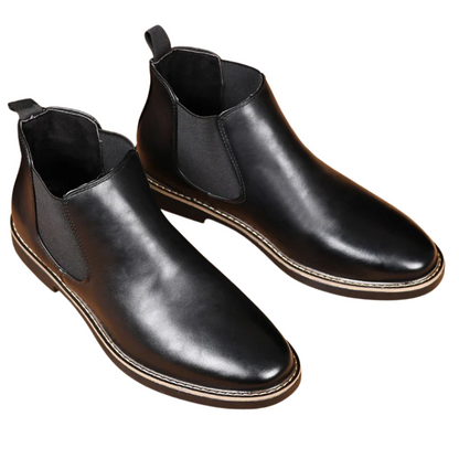 Retro Chelsea PU Leather Ankle Boots for Men