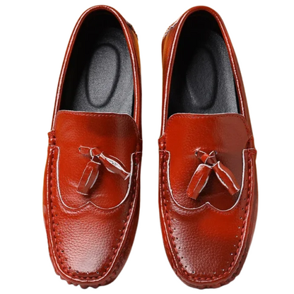 Breathable Slip-On Men’s Luxury Tassel Leather Loafers