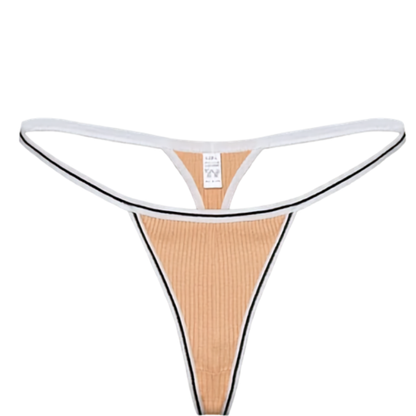 Women’s Cotton Thong Panties Low Waist Seamless Sports T-Pants