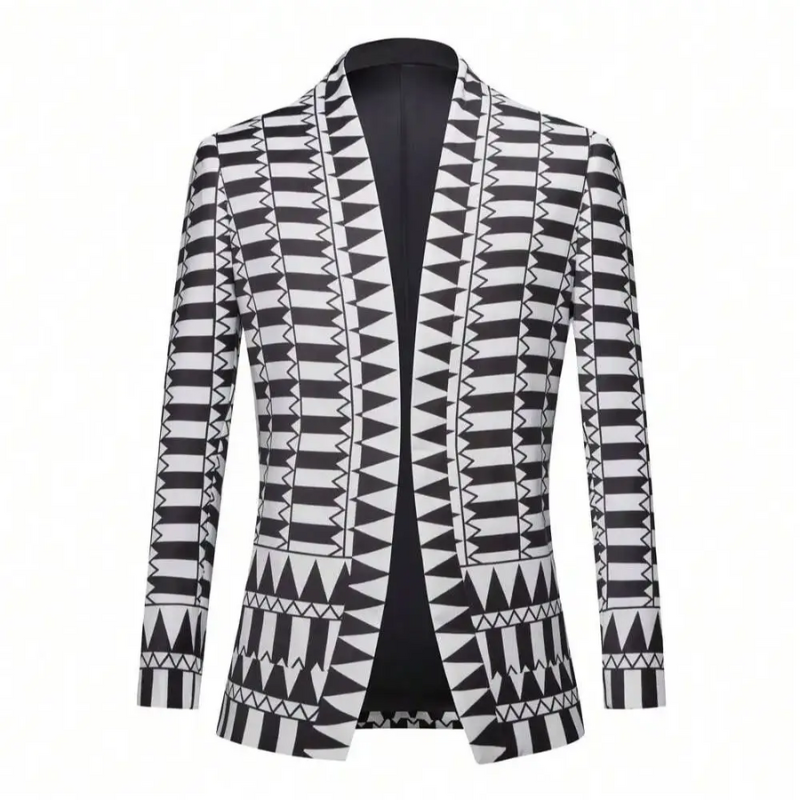 Casual Business Coat Men’s Slim Fit Notched Blazer