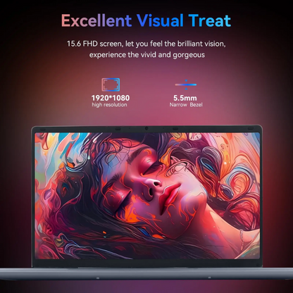 Bestski 15.6" Laptop Intel N5095 12GB RAM 512GB SSD Win11