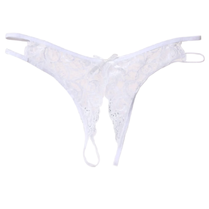 Ivory Bloom Strappy Lace Thong for Women