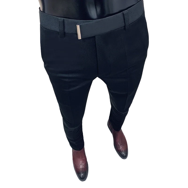 Casual Slim Fit Korean Style Men's Ankle Pants