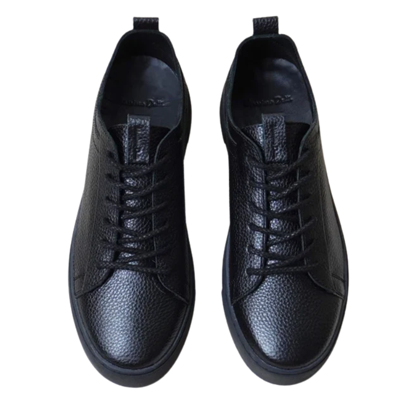 Autumn Men's Genuine Leather Lace-Up Skate Shoes with Thick Sole