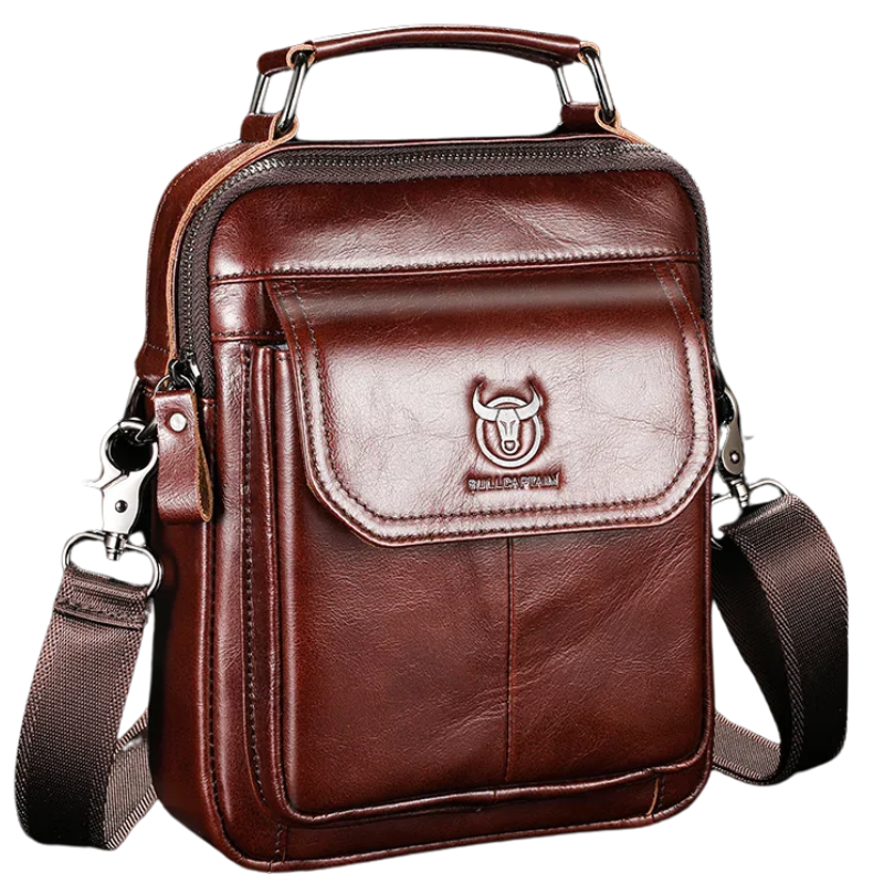 Retro Cowhide Men's Leather Crossbody Bag