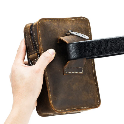 Men's Genuine Leather Crossbody Multi-Functional Belt & Waist Bag