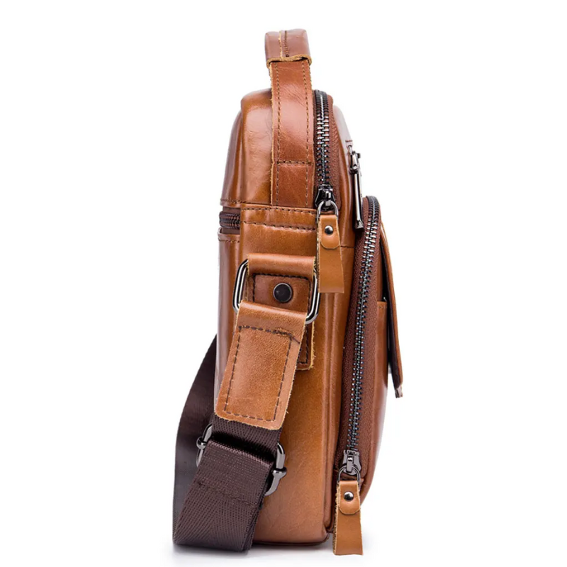 Business & Fashion Genuine Leather Men's Crossbody Messenger Bag