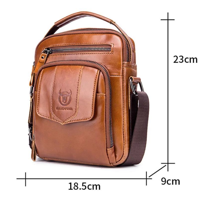 Business & Fashion Genuine Leather Men's Crossbody Messenger Bag