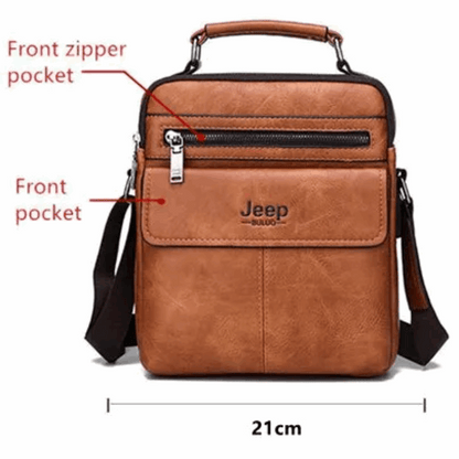 Stylish, Durable & Crossbody Men's Split Leather Messenger Bag