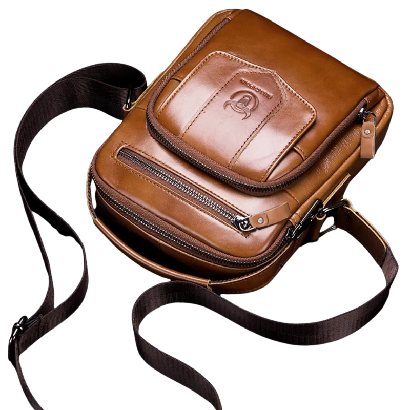 Business & Fashion Genuine Leather Men's Crossbody Messenger Bag