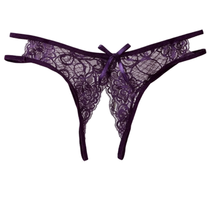 Ivory Bloom Strappy Lace Thong for Women