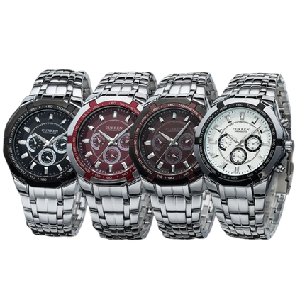 CURREN Men's Luxury Waterproof Steel Quartz Military Sport Watch