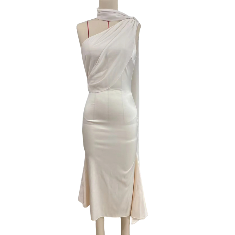 Off Shoulder Mermaid Midi Dress