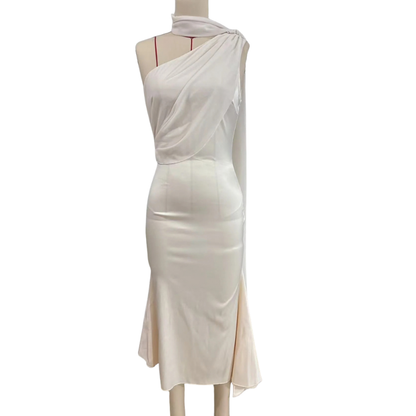 Off Shoulder Mermaid Midi Dress
