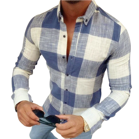 Designer Outdoor Fashion Men’s Striped Long Sleeve Street Shirt