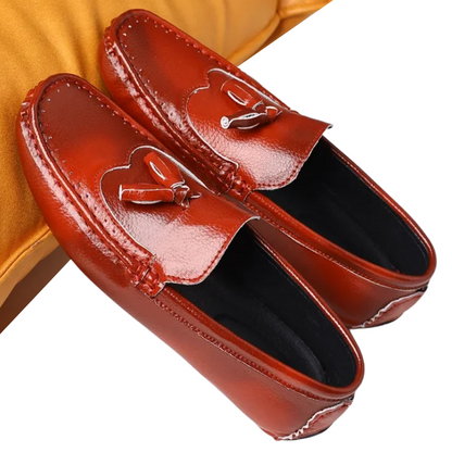 Breathable Slip-On Men’s Luxury Tassel Leather Loafers