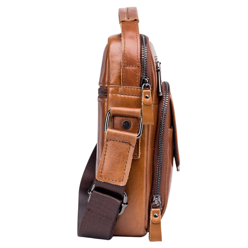 Business & Fashion Genuine Leather Men's Crossbody Messenger Bag