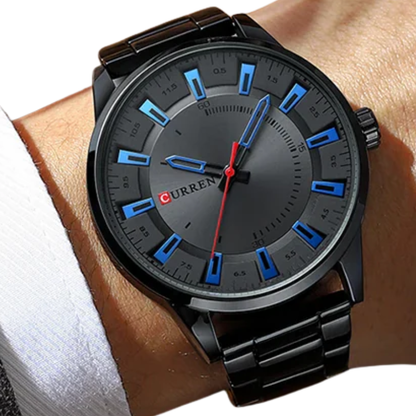 Sleek Stainless Steel Fashion Timepiece CURREN Men's Quartz Watch
