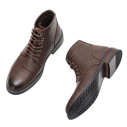 Vintage Men Boots Classic PU Leather Ankle Boots For Men