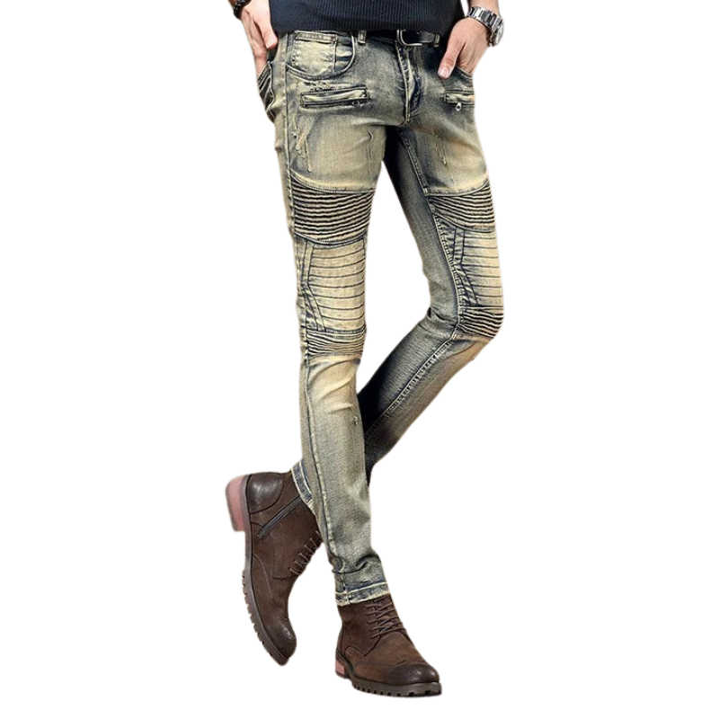 Trendy Autumn Locomotive Retro Do the Old Cowboy Pants