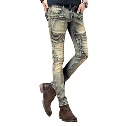 Trendy Autumn Locomotive Retro Do the Old Cowboy Pants