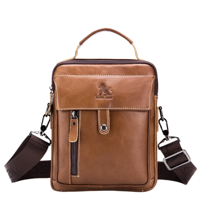 Stylish Multifunctional Genuine Leather Men's Crossbody Bag