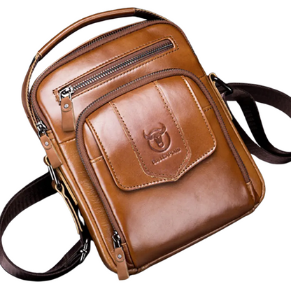 Business & Fashion Genuine Leather Men's Crossbody Messenger Bag