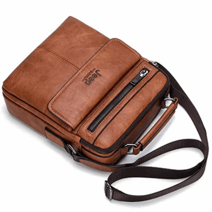 Stylish, Durable & Crossbody Men's Split Leather Messenger Bag