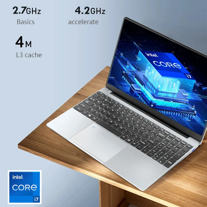15.6" i7 Laptop 16GB Win11 Pro Fingerprint Notebook