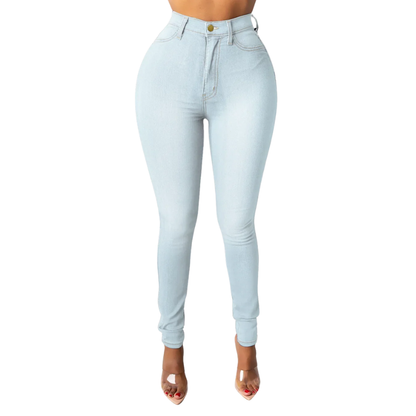 Elegant & Comfy Women's High Waisted Skinny Pencil Foot Jeans