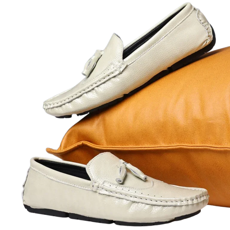 Breathable Slip-On Men’s Luxury Tassel Leather Loafers