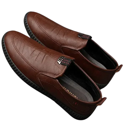 Summer Slip-On Casual Men’s Breathable Leather Loafers