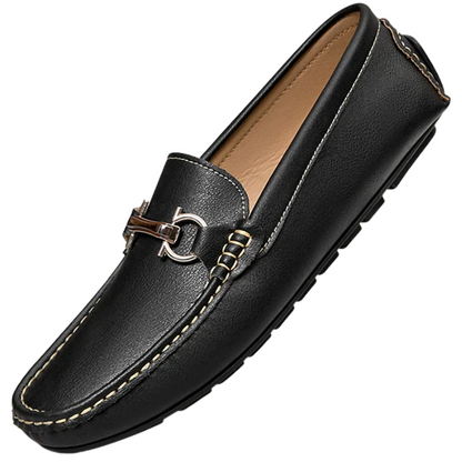 Men’s PU Leather Lightweight Non-Slip Casual Slip-On Loafers