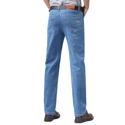 Comfort Fit Business Jeans Men’s Stretch Straight-Leg Denim