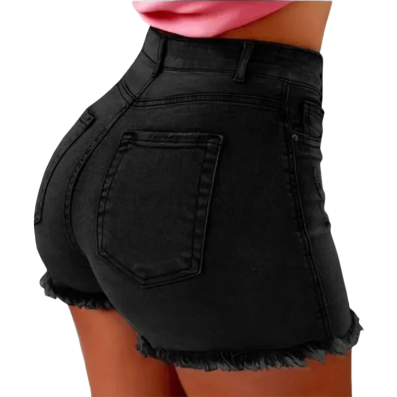Stretch Distressed Hot High Waist Women's Denim Shorts