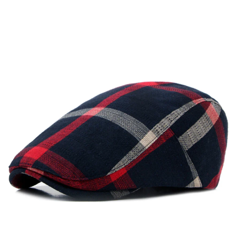 Classic England Plaid Beret Flat Cap