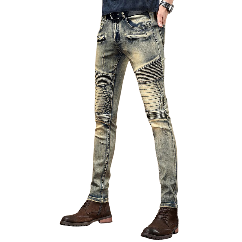 Trendy Autumn Locomotive Retro Do the Old Cowboy Pants