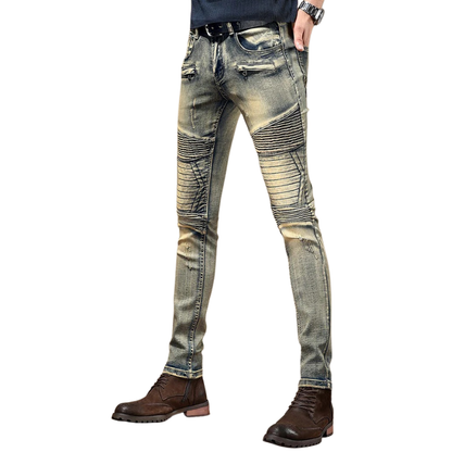 Trendy Autumn Locomotive Retro Do the Old Cowboy Pants