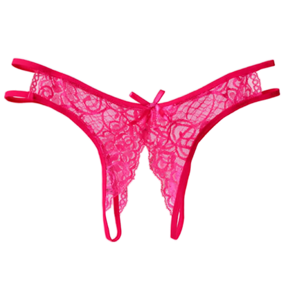 Ivory Bloom Strappy Lace Thong for Women