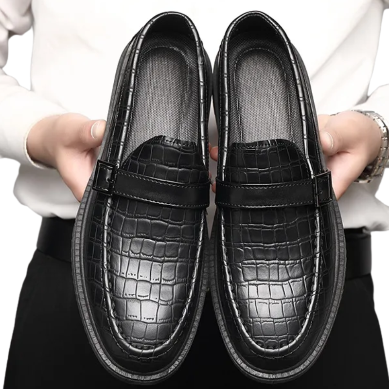 Classic, Comfortable Casual Shoes Men’s Thick-Soled Leather Loafers