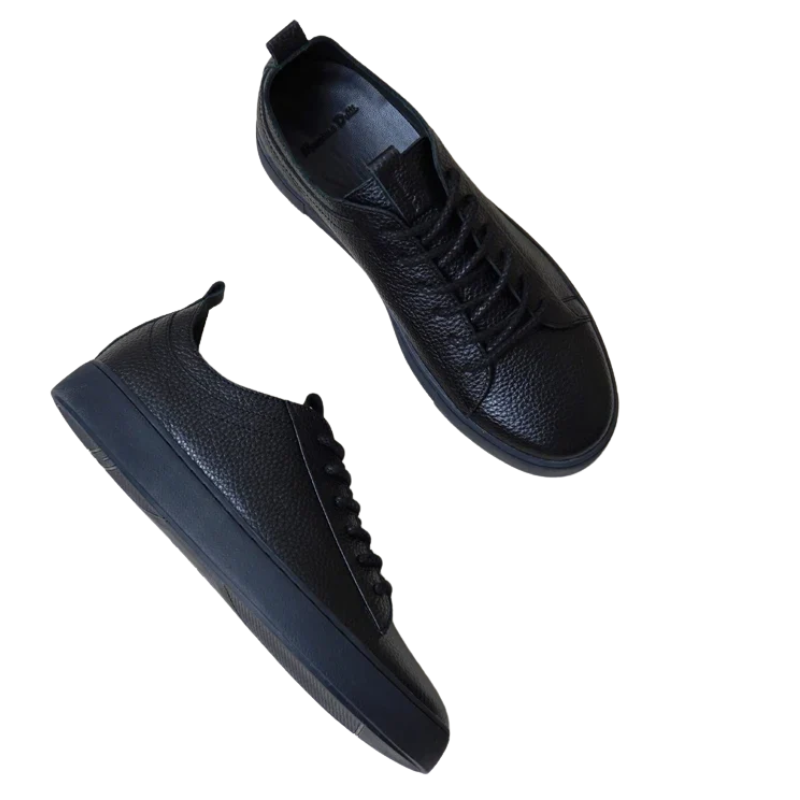 Autumn Men's Genuine Leather Lace-Up Skate Shoes with Thick Sole