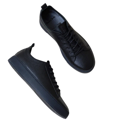 Autumn Men's Genuine Leather Lace-Up Skate Shoes with Thick Sole